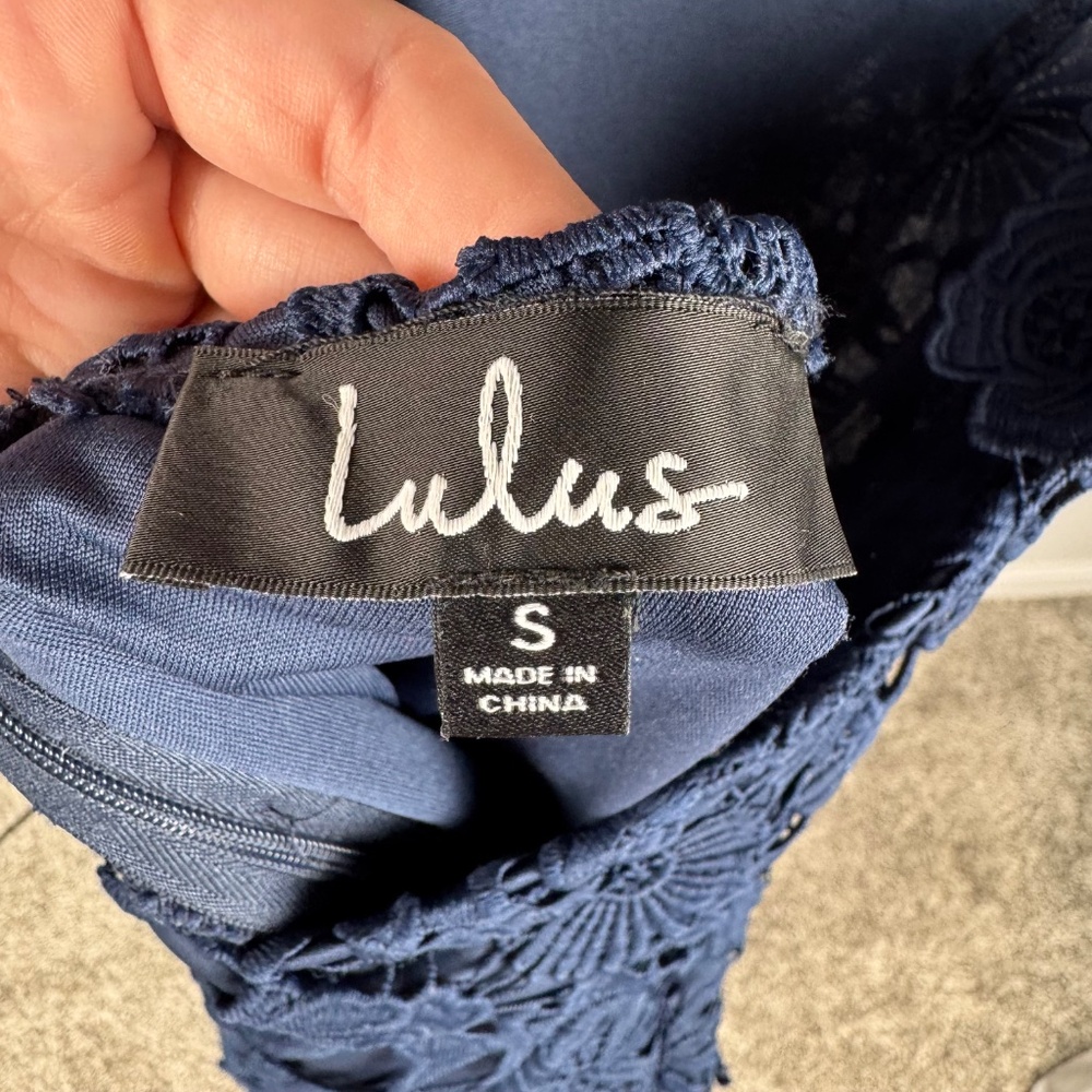 Lulu's Navy Backless Dress - Picture 4 of 10